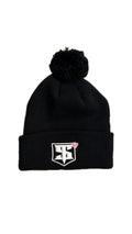 Black/White Heart Beanie