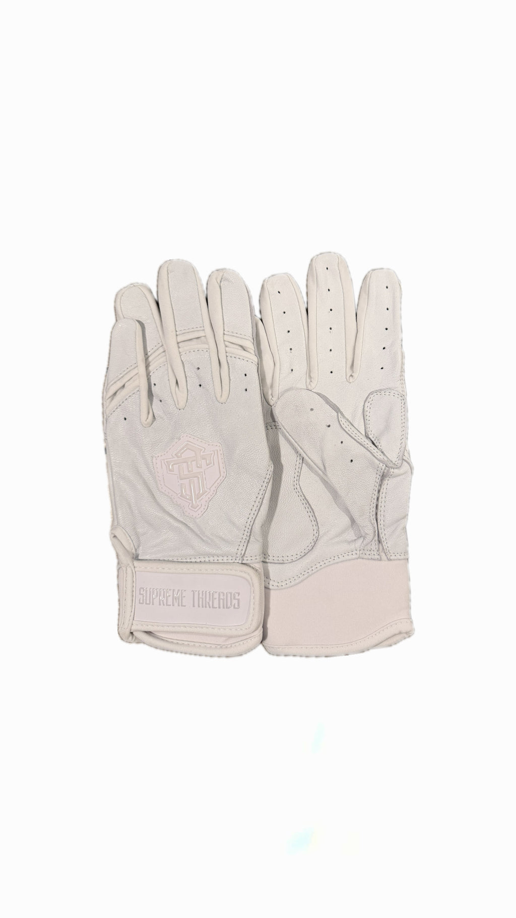 White ST Batting Gloves