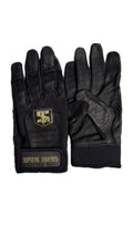 Black/Gold Pad Design Gloves