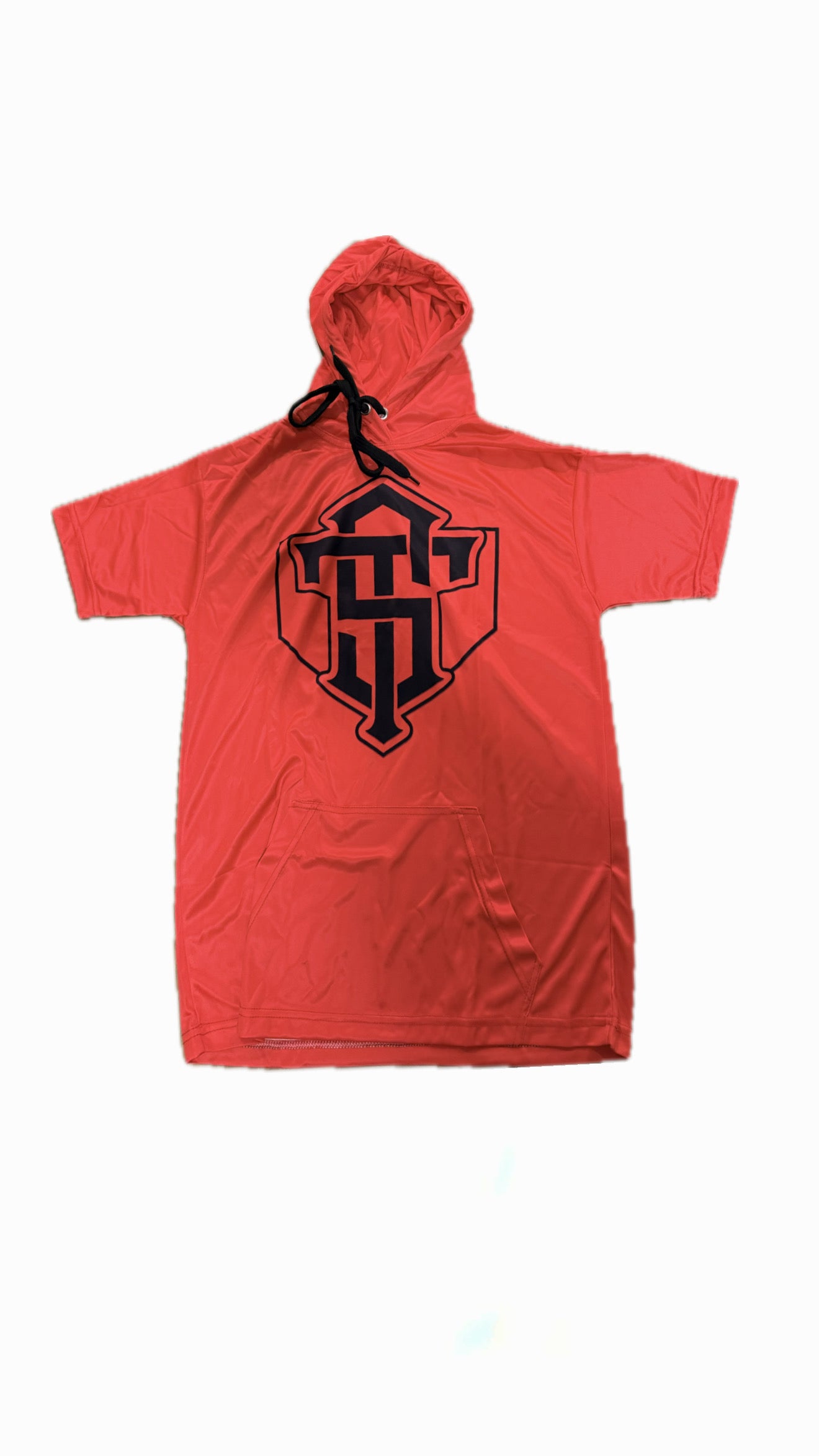 Red ST Short Sleeve Hoodie